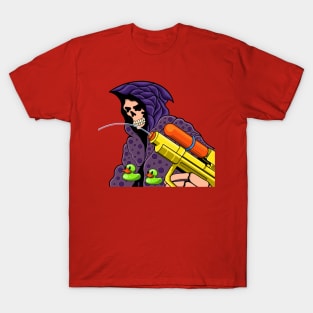 cute grim reaper with water game duck T-Shirt